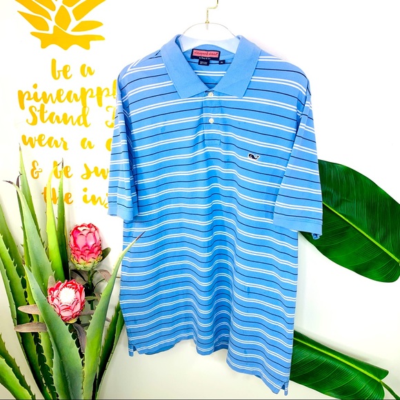 Vineyard Vines Other - Vineyard Vines Shep & Ian Blue Striped Polo Shirt